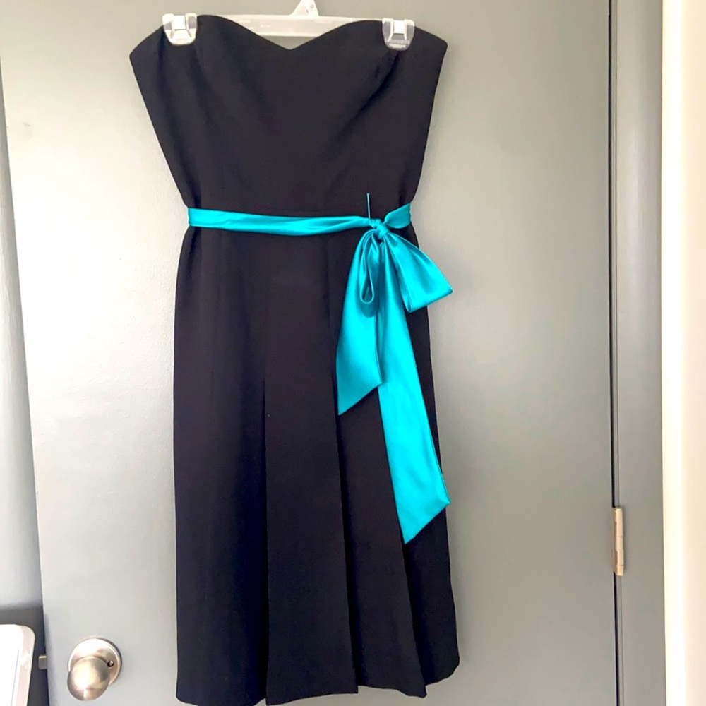 Liz Claiborne strapless cocktail dress with sash